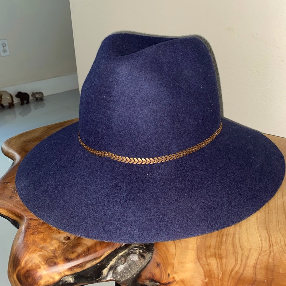 Navy Blue 100% Wool Hat